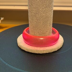 1960s orange translucent lucite bangle in great condition